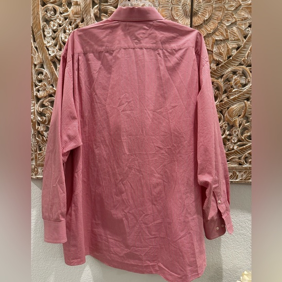 Tommy Hilfiger Red & White Gingham, Big and Tall Shirt- size 19 34/35 - Picture 2 of 5